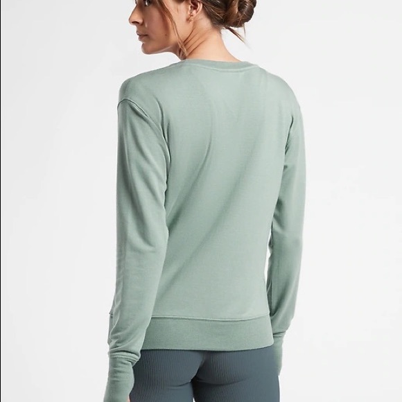 Athleta Sunrise V-Neck Sweatshirt in size Medium TALL - Picture 3 of 6